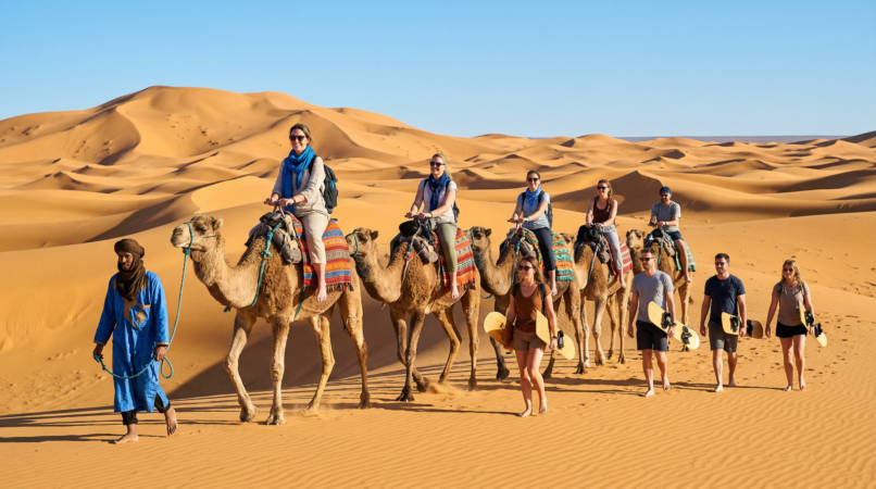 Sunset Sandboarding, Camel Ride & BBQ Dinner in Agadir