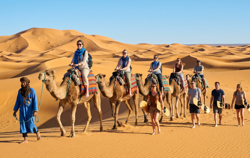 Sunset Sandboarding, Camel Ride & BBQ Dinner in Agadir