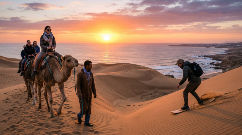 Sunset Sandboarding, Camel Ride & BBQ Dinner