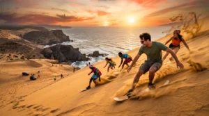 Agadir Sunset Sandboarding with BBQ Dinner in the Desert