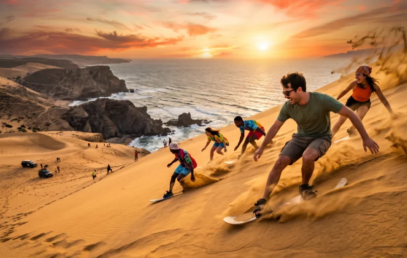 Agadir Sunset Sandboarding with BBQ Dinner in the Desert