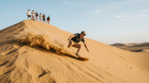 Agadir Sunset Sandboarding with BBQ Dinner in the Desert