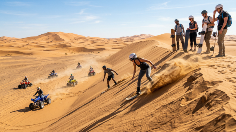 Sunset Sandboarding with Canyon Visit, Quad Bike & Moroccan BBQ Dinner