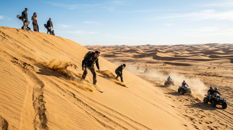 Sunset Sandboarding with Canyon Visit, Quad Bike & Moroccan BBQ Dinner